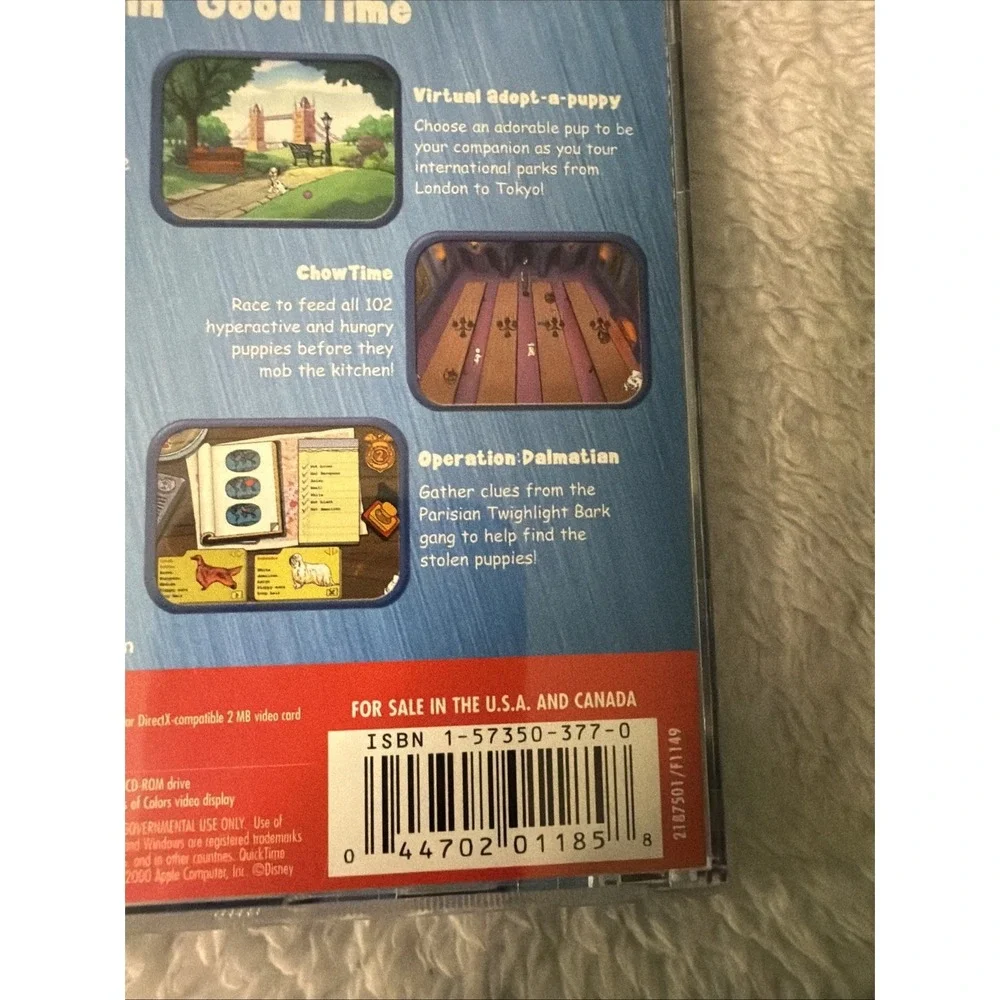 102 DALMATIANS Activity Center Game PC CD ROM Game 2000 Vtg Disney Dogs